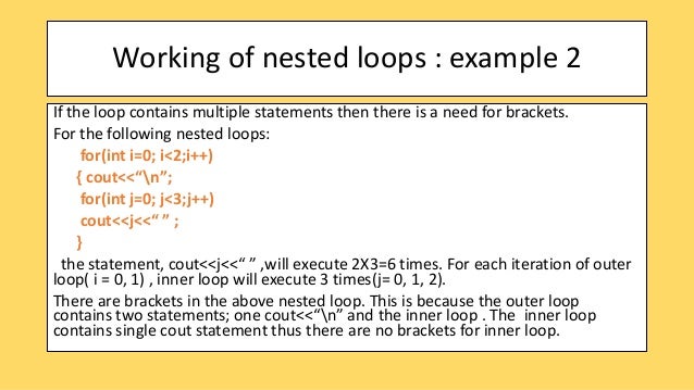 Nested Loops Demystified